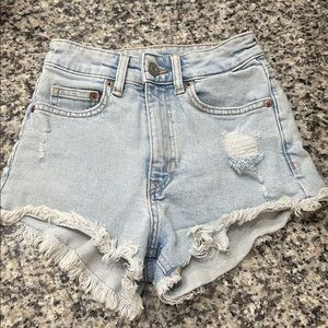 H&M Divided Light Blue Denim Shorts